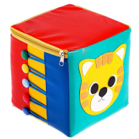 Бизикубик развивающий тактильный «Котик», 20 × 20 см Бизикубик развивающий тактильный «Котик», 20 × 20 см