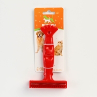 Расчёска-грабли "Лапка", 15 х 8,8 см, красная Расчёска-грабли "Лапка", 15 х 8,8 см, красная