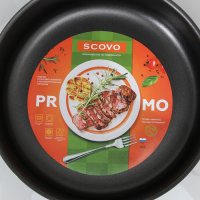 Сотейник Promo, 3,5 л, d=26 см, h=8 см, стеклянная крышка, пластиковая ручка, антипригарное покрытие, цвет чёрный Сотейник Promo, 3,5 л, d=26 см, h=8 см, стеклянная крышка, пластиковая ручка, антипригарное покрытие, цвет чёрный