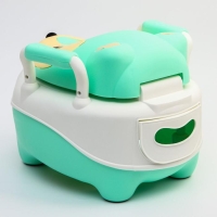 Горшок детский «Енотик», цвет белый/зеленый Горшок детский «Енотик», цвет белый/зеленый