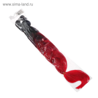 Коса на мотошлем, крепление присоской, 60 см, черно-красный Коса на мотошлем, крепление присоской, 60 см, черно-красный