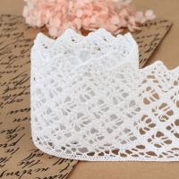 Кружево вязаное, 80 мм × 10 ± 1 м, цвет белый Кружево вязаное, 80 мм × 10 ± 1 м, цвет белый