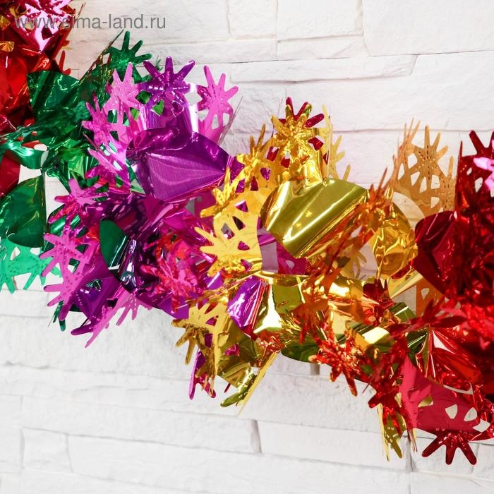 Растяжка Растяжка "Простые снежинки по кругу" d-24,5 см 220 см