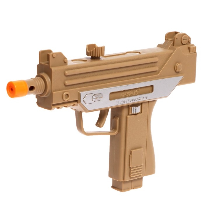 Автомат &laquo;УЗИ&raquo;, световые и звуковые эффекты, работает от батареек, МИКС