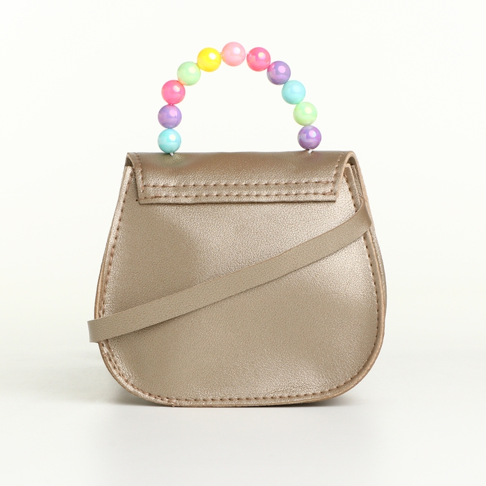 Сумка детская для девочки на клапане «Выбражулька», цвет золотой Сумка детская для девочки на клапане «Выбражулька», цвет золотой