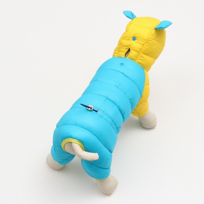 Комбинезон Комбинезон "Медвежонок", размер 18 (ДС 40 см, ОГ 50 см, ОШ 38 см), жёлто-голубой