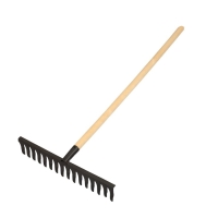 Грабли прямые, витой зуб, 14 зубцов, металл, деревянный черенок, цвет МИКС Грабли прямые, витой зуб, 14 зубцов, металл, деревянный черенок, цвет МИКС