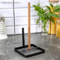 Держатель для бумажных полотенец Доляна, 30×15×15 см, цвет чёрный Держатель для бумажных полотенец Доляна, 30×15×15 см, цвет чёрный