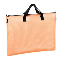 Папка для чертежей и рисунков A3, 420 х 330 х 20 мм, ПВХ, молния сверху, deVENTE Armour, оранжевая