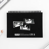 Скетчбук в твердой обложке на гребне А5, 80 л. 100 г/м &laquo;Аниме. Комикс&raquo;