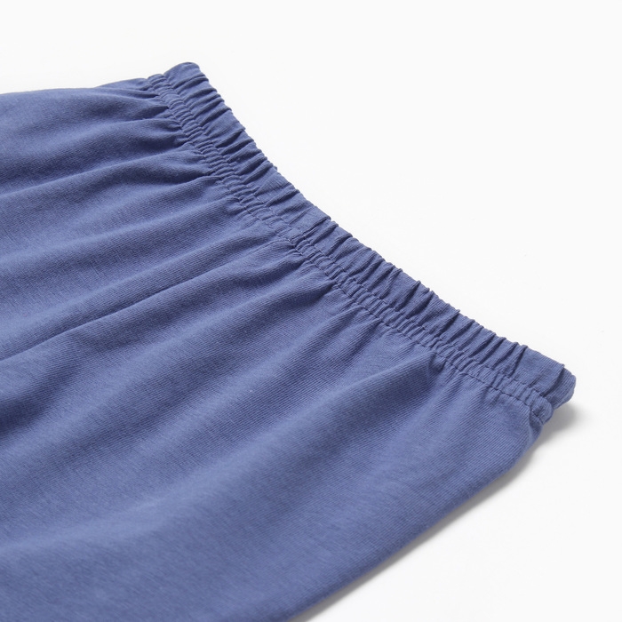 Комплект для мальчика (футболка/шорты), цвет ментол/синий, рост 74 см