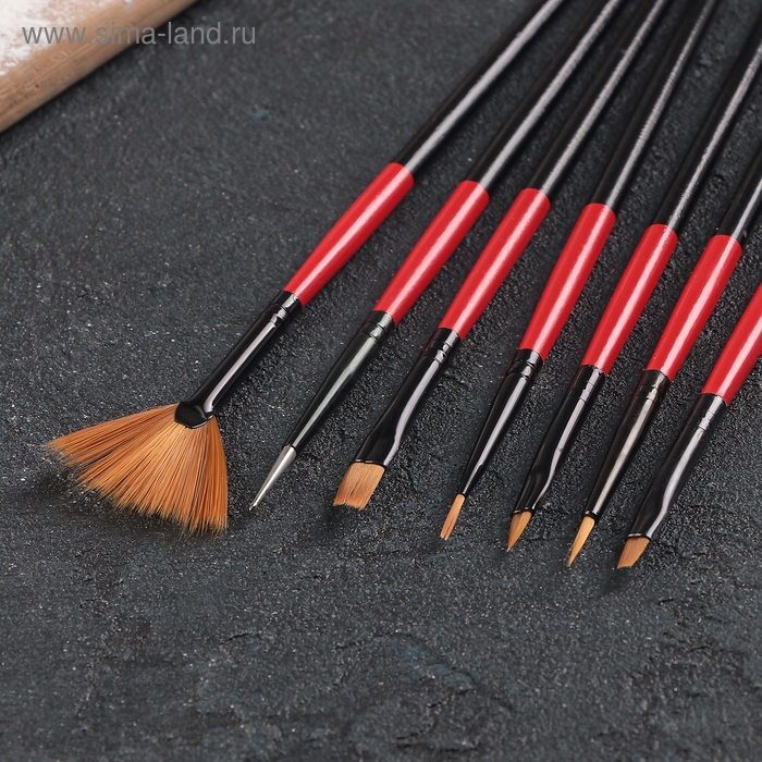 Набор кондитерских кисточек для декорирования Доляна «Рубин», 7 шт, цвет чёрный Набор кондитерских кисточек для декорирования Доляна «Рубин», 7 шт, цвет чёрный