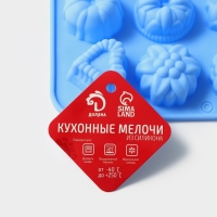 Форма для выпечки Доляна «Немецкий кекс, роза», силикон, 16×21 см, 12 ячеек (d=4,2 см), цвет голубой Форма для выпечки Доляна «Немецкий кекс, роза», силикон, 16×21 см, 12 ячеек (d=4,2 см), цвет голубой