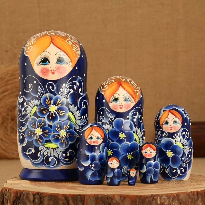 Матрёшка 7-ми кукольная Матрёшка 7-ми кукольная "Зина" , 23-25см, ручная роспись.