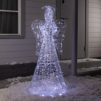 Светодиодная фигура &laquo;Ангел&raquo; 65 &times; 140 &times; 65 см, металл, 31 В, мерцание, свечение тёплое белое