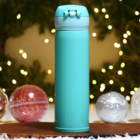 Новый год. Термос &laquo;Новогодний&raquo; цвет бирюзовый, 450 мл