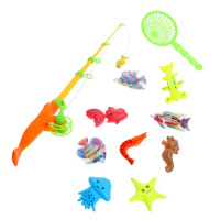 Рыбалка &laquo;Морские жители&raquo; 9 рыбок, удочка, сачок
