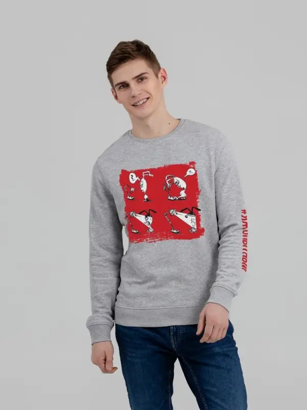 Толстовка &laquo;Яжопытный&raquo;, серый меланж, размер S