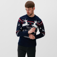 Джемпер вязаный KAFTAN "Family look" размер 42, синий