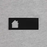 Лейбл из ПВХ с вырубкой &laquo;Дом&raquo;, черный