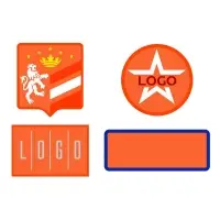 Шеврон из габардина Gabo M, оранжевый Шеврон из габардина Gabo M, оранжевый