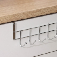 Вешалка на дверь на 8 крючков Доляна &laquo;Блеск&raquo;, 36&times;9&times;2 см, цвет хром