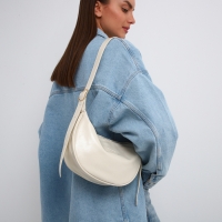 Сумка женская, багет, на молнии, цвет молочный Сумка женская, багет, на молнии, цвет молочный