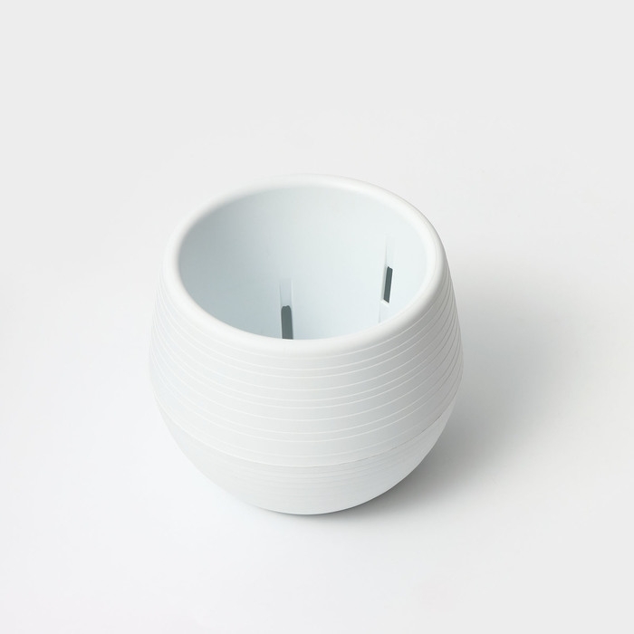 Горшок для цветов с поддоном &laquo;Япония&raquo;, 450 мл, d=12 см, h=10 см, цвет белый