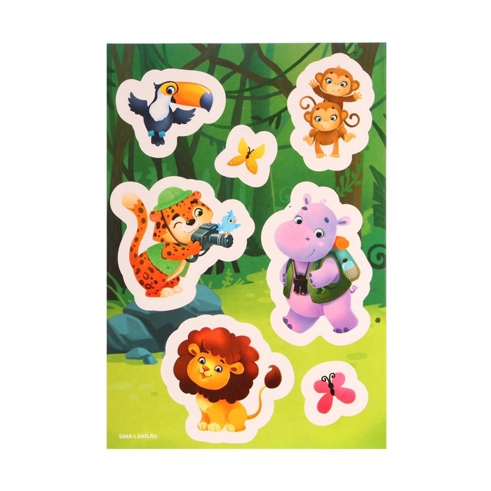 Гравюра блокнот детский &laquo;Удивительные животные&raquo;, 10 листов, штихель