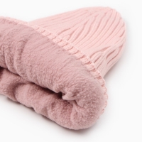 Шапка детская, цвет пудровый, размер 52-54 Шапка детская, цвет пудровый, размер 52-54