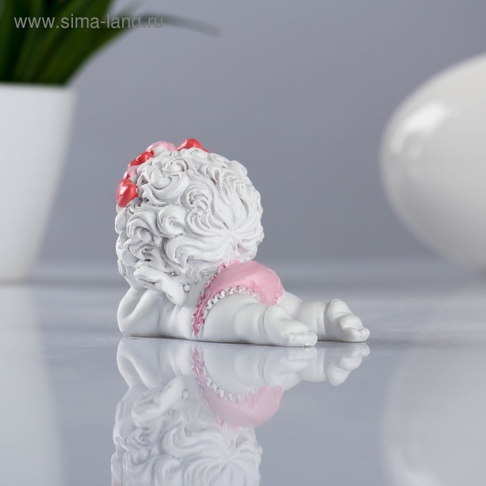 Фигура Фигура "Ангел лежит личико на ручках" 8х5,5х6,5см