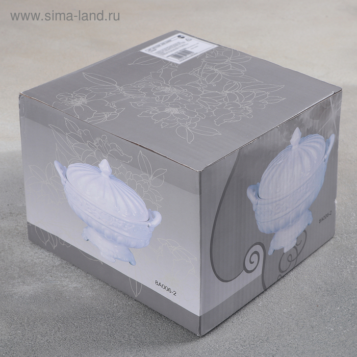 Блюдо керамическое с крышкой «Винтаж», 19,3×16,5×17 см, цвет белый Блюдо керамическое с крышкой «Винтаж», 19,3×16,5×17 см, цвет белый