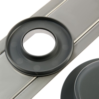 Трап ZEIN, c флaнцeм свободного вращения 360°, 7х50 см, d=40/50 мм, нерж. сталь, сатин Трап ZEIN, c флaнцeм свободного вращения 360°, 7х50 см, d=40/50 мм, нерж. сталь, сатин