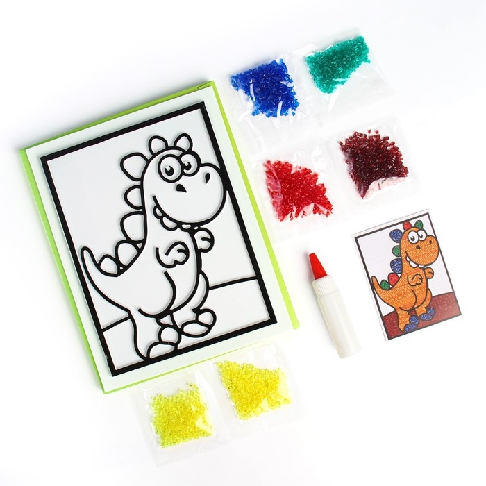 Картина кристаллами &laquo;Забавный динозавр&raquo;