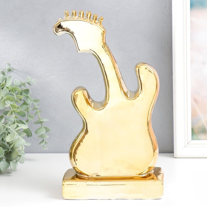 Сувенир керамика "Электрогитара" золото 30х16х9 см
