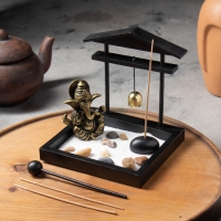 Сад камней с подставкой для благовоний "Ганеша с колоколом" Сад камней с подставкой для благовоний "Ганеша с колоколом"