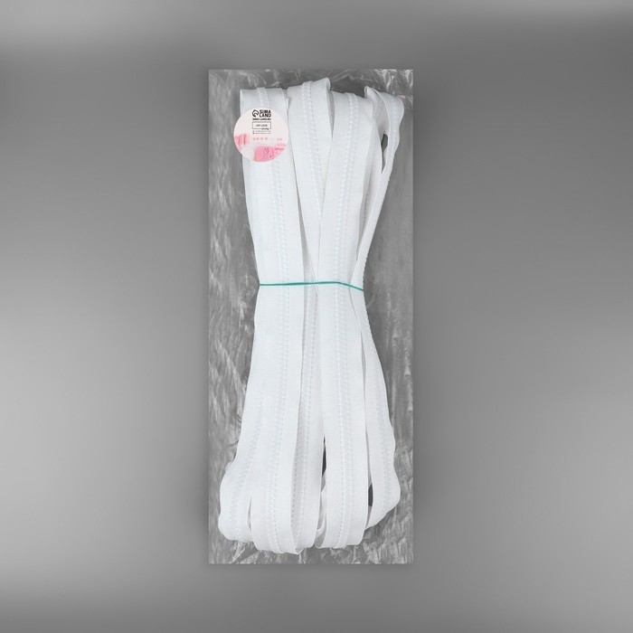 Молния рулонная &laquo;Трактор&raquo;, №8, 10 м, цвет белый