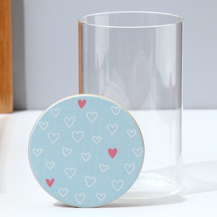 Банка для хранения сыпучих продуктов и круп &laquo;Готовь с любовью&raquo;, 950 мл