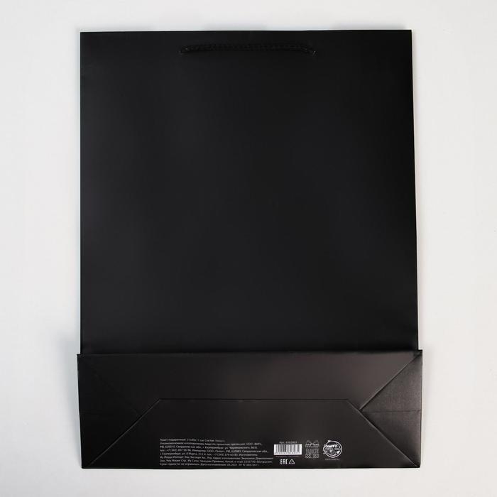 Пакет подарочный ламинированный, упаковка, «Чёрный», L 28 х 38 х 9 см Пакет подарочный ламинированный, упаковка, «Чёрный», L 28 х 38 х 9 см