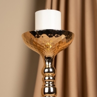 Подсвечник металл на 1 свечу &laquo;Ричард&raquo; цвет золото 12.5 х 12.5 х 44 см