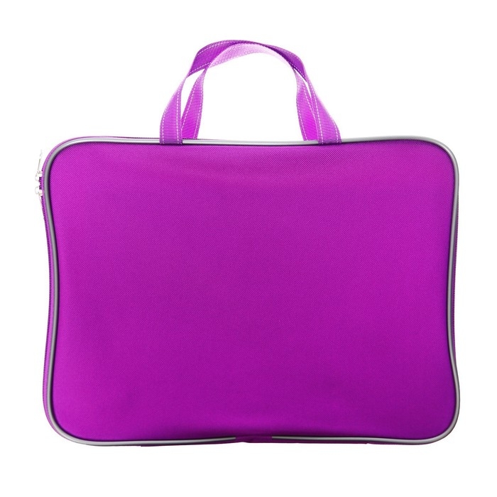Папка с ручками текстильная А4, 360 х 270 х 20 мм, Папка с ручками текстильная А4, 360 х 270 х 20 мм, "Офис" 1Ш421, внутренний карман, фиолетовая