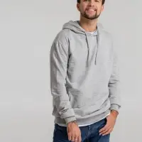 Толстовка с капюшоном Unit Kirenga серый меланж, размер 4XL