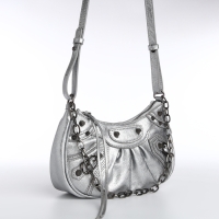 Сумка женская кросс-боди, на молнии, цвет серебряный Сумка женская кросс-боди, на молнии, цвет серебряный