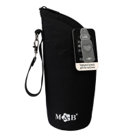 Термосумка для бутылочки M&B на молнии цвет черный Термосумка для бутылочки M&B на молнии цвет черный