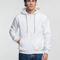 Толстовка на молнии с капюшоном Siverga Heavy, белая (белоснежная), размер S