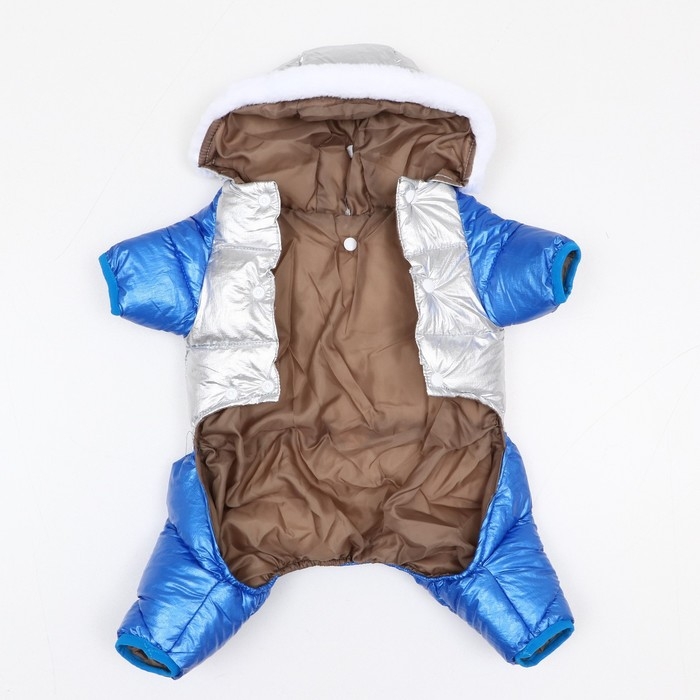 Комбинезон Комбинезон "Блик" с утяжкой, размер 18 (ДС 40 см, ОГ 50 см, ОШ 38 см), серебряно-синий