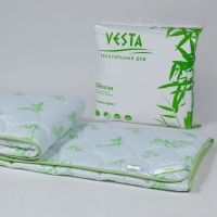 Одеяло облегченное ОБ/015эк140х205см, бамбуковое волокно, ткань глосс-сатин, пэ100%