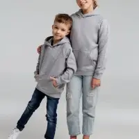 Толстовка детская Stellar Kids, серый меланж, на рост 118-128 см (8 лет)