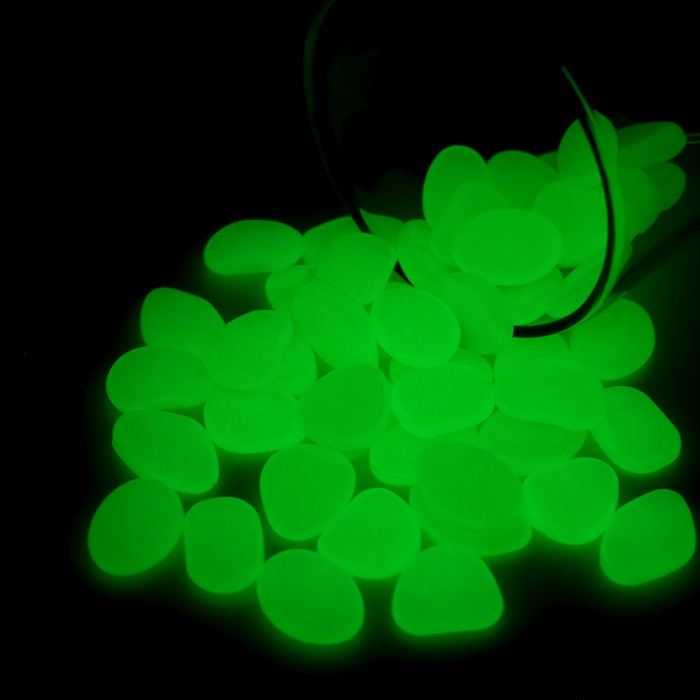 Светящийся декор Светящийся декор "Галька" розовая, 100гр / фракция 2-3см