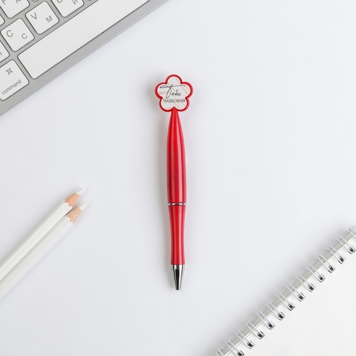 Ручка шариковая синяя паста «Цветок»,пластик, на подложке 8 марта Ручка шариковая синяя паста «Цветок»,пластик, на подложке 8 марта